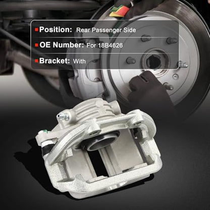 cciyu Rear Right Disc Brake Caliper Assembly w/Bracket 18B4626 - size: Rear Right[18B4626]