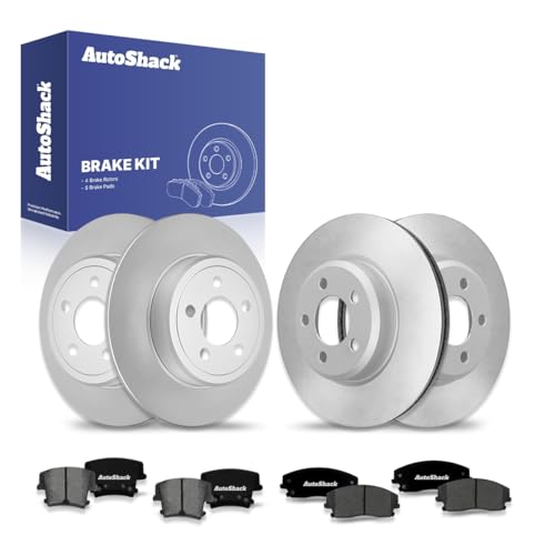 AutoShack Front & Rear Brake Rotors & Ceramic Pads for Dodge Charger 2023 - style: Brake Rotor & Pad