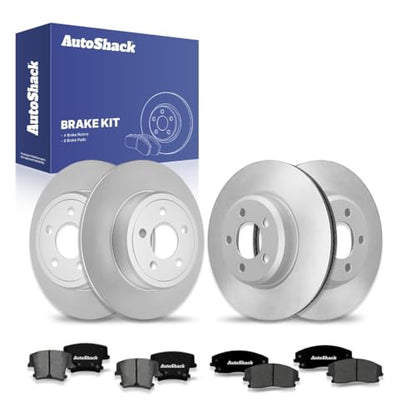 AutoShack Front & Rear Brake Rotors & Ceramic Pads for Dodge Charger 2023 - style: Brake Rotor & Pad