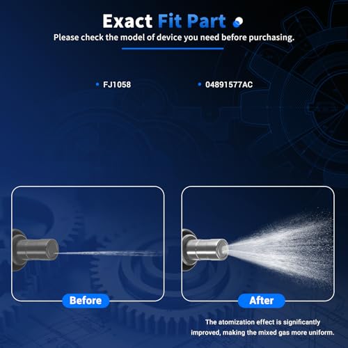 4Pcs Fuel Injectors Compatible with Jeep Dodge L4 2.0L 2.4L - size: FJ1058