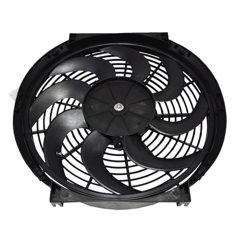 A-Team Performance 110011 Universal Electric Radiator Fan - 2400 CFM High-Output Radiator Fan - Reversible Push/Pull Operation for Automotive Use - 14 in, 12V, Pack of 1
