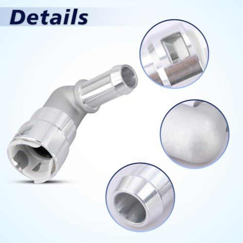 800-419HP 90 Degree Aluminum Heater Hose Connector Fits for Cadillac, Chevy and GMC vehicles - size: 800-419