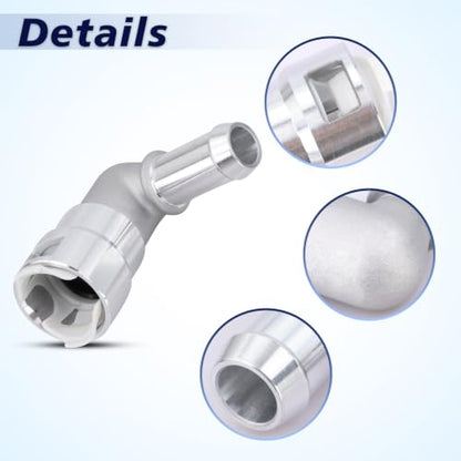 800-419HP 90 Degree Aluminum Heater Hose Connector Fits for Cadillac, Chevy and GMC vehicles - size: 800-419
