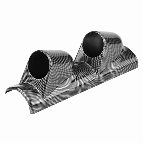 Universal Heavy Duty Racing Sport Meter Gauge Pillar Mount Pod Holder Bracket Gauge Holder,Carbon Fiber Color (2 Hole) - size: 2 Hole