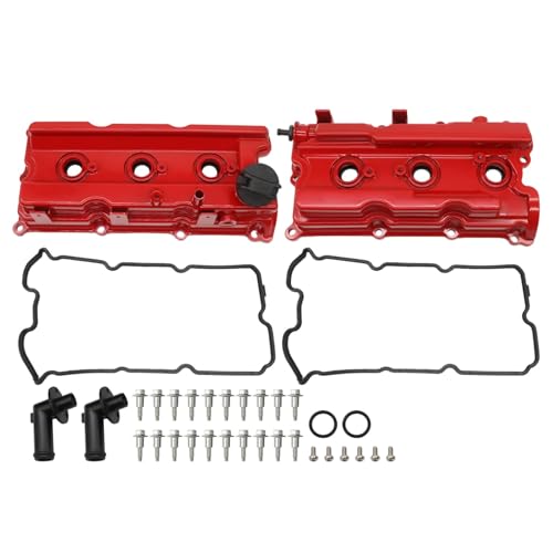 Aluminum Valve Cover Compatible with Pathfinder Frontier NV 4.0L 2005-2019 - color: Red