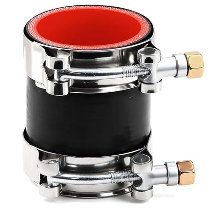 ID 2 Inch Silicone Coupler Hose,4-Ply High Temp Reinforced Straight Turbo Hose 3" Length for Intercooler Radiator Boost Pipe with 2 T-Bolt Clamps - size: 2 Inch