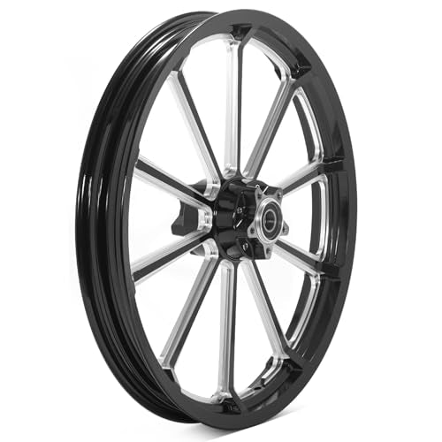 TOFR 21inch x 2.15inch Front Rim Talon Style For Harley Dyna 2008-2017 - color: Gloss Black