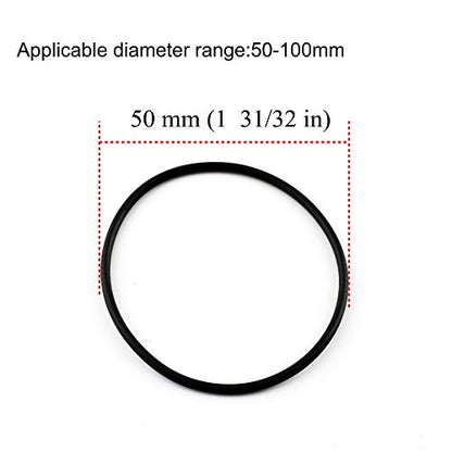 RTRHINOTUNING 50mm(1.97in) Black Wheel Center Cap Rubber O-Rings Set of 4 for Caps with 50-100mm Clip to Clip Diameter