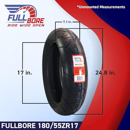 FULL BORE M1 Front Rear Motorcycle Tire Set 120/70ZR17 180/55ZR17 2 Pack - size: 120/70ZR17/ 180/55ZR17