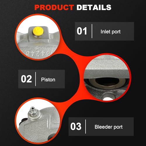 cciyu Front Left Disc Brake Caliper Assembly With Bracket 18B4747 - size: Front Left[18B4747]
