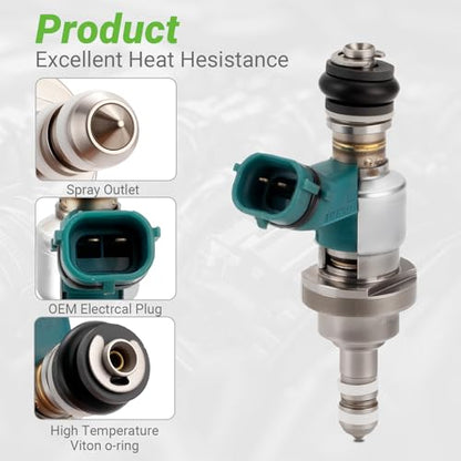 Fuel Injectors Set of 6 Compatible with Lexus GS300 2006 3.0L, IS250 2006-2015 2.5L V6# Replace FJ764 2320939055B0 2320939056B0 2320939057B0 845-12102 - size: 764