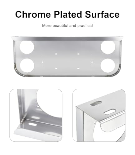Tail Light Panel Stainless Steel Chrome Finish with Four 4.51" Round Light Cutouts(4 Holes), Rear Center Light Panel for Semi Truck Trailers - style: 4x4.51" Round Holes