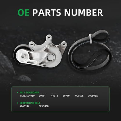 Belt Tensioner and Serpentine Belt Kit for BMW 528i 328i X3 2012-2018 - size: for Z4/X1/X3/428i/528i 2012-2018