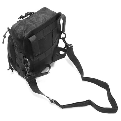 MZS Motorcycle Handlebar Bag, 6.5L Dual Use Molle Pouch Black - size: 6.5L