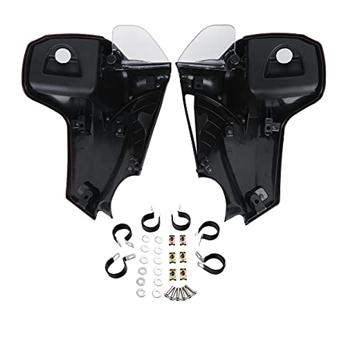 TCT-MOTORPARTS Mustache Engine Guard Highway Crash Bar+ Red Lower Fairing Fit for Indian Roadmaster 2023-2025 Chieftain Classic Springfield Limited - color: Black Crash Bar+Red Fairing