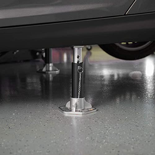 BIG RED AT43004BR Aluminum Jack Stands, 2 Pack, 3 Ton (6,000 lb), Black/Silver - color: Black