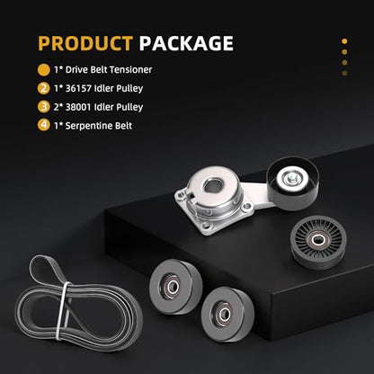 Belt Tensioner Serpentine Belt Idler Pulley Kit for Ford F150 2005-2010 - size: for F-150/Expedition/Explorer 2005-2014