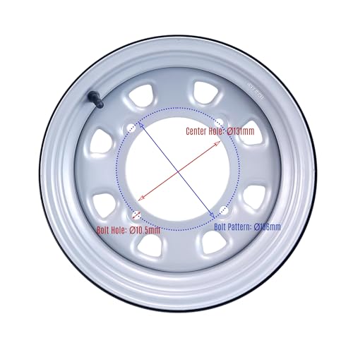 WANDA ATV Tire Wheel 24x8-12 & 24X10-12 on 4X156mm PCD 4+3 Silver Rim-Set 4 - size: 4x156mm 4+3 wheel