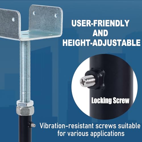 2 Pack U-Shaped Floor Jack for 4x2, 4x4, 4x6 Joists - Adjustable Steel Telepost with U-Head, Mini Screw Jack, Post Jack.9-13 Inch Adjustment Range. - size: 9-13