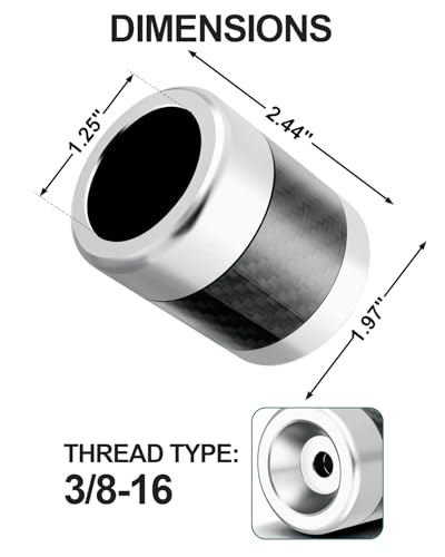 MoKitDora Motorcycle Frame Sliders Aluminum Alloy 3/8"-16 Thread for Harley 1.25" Saddlebag Guard Highway & Flat-out Crash Bar, Silver - color: Silver