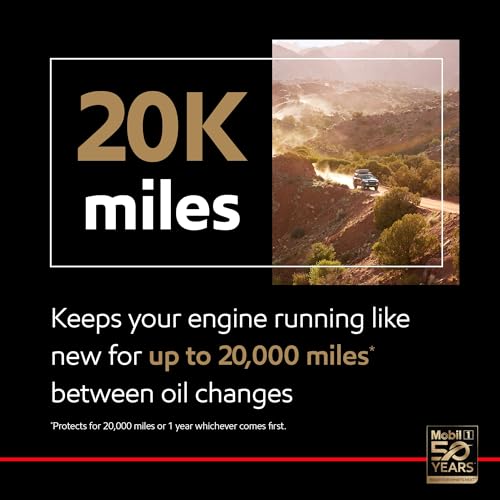 Mobil 1 Extended Performance High Mileage Full Synthetic Oil 0W-20, 5 Quart - size: 5 Quart (Pack of 1)
