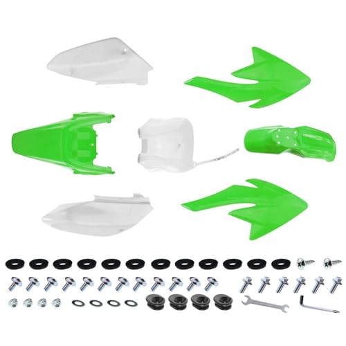 PRO BAT 7 PCs Plastic Fender Kit - color: Green&White Plastic Fender Kit