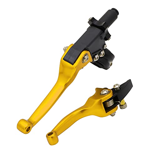 JFG RACING Dirt Bike Brake Clutch Lever 7/8" 22mm for CRF50 KLX SSR TTR 110 - color: Gold