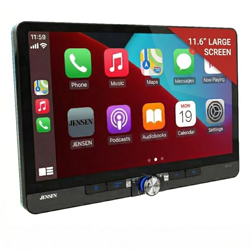 Jensen J5CA12 11.6" Wireless CarPlay Android Auto Maestro Ready, SiriusXM - style: J5CA12