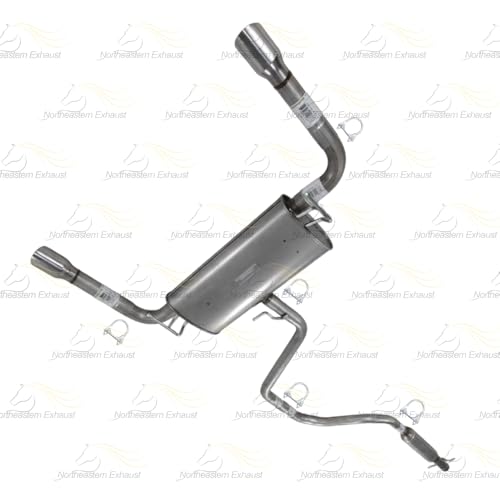 Exhaust System Kit Compatible for 2009-2012 Chevy Malibu 3.6L (Resonator Intermediate Pipe and Muffler, 2008-2012 Chevy Malibu 3.6L) - color: Resonator Intermediate Pipe and Muffler