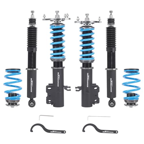 maXpeedingrods Coilover for Nissan Cube (Z12) 2009-2014, 24 Levels Damper Adjustable Coilovers Suspension Kit, Height Adjustable T6 Upgraded Lowering Kits Blue