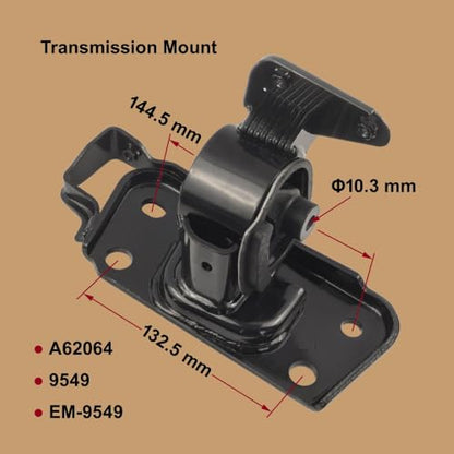 4PCS Engine Motor and Trans Mount Set Compatible with Toyota RAV4 4WD 2.4L - size: 2006-2008 RAV4 2.4L L4 4WD AWD Auto
