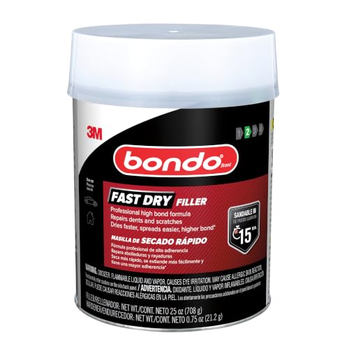 Bondo Professional Fast Dry Filler, 1 Pint (Light Blue) 31580 | FD-PT-ES