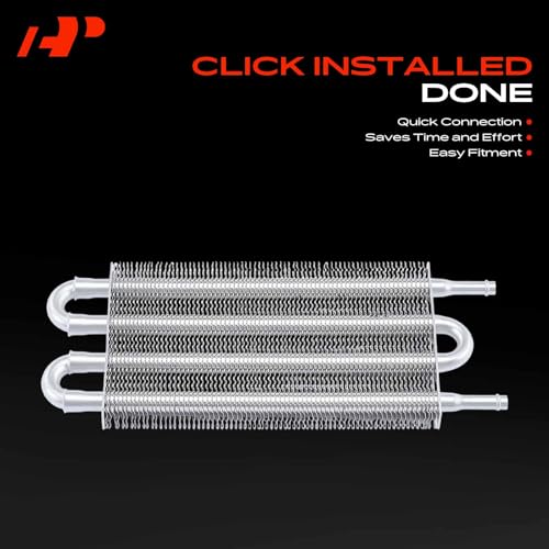 A-Premium Transmission Oil Cooler, Universal Aluminium 4 Pass Tube and Fin
