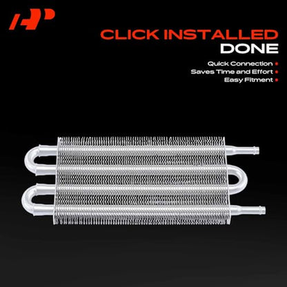 A-Premium Transmission Oil Cooler, Universal Aluminium 4 Pass Tube and Fin