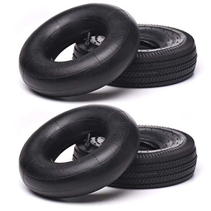 (2 Pack) AR-PRO 10" Heavy-Duty Replacement All-Purpose Utility Tire and Tube - 4.10/3.50-4" Pneumatic Tires with 10" Inner Tubes TR-13 Straight Valve Stem for Lawn Mowers, Hand Trucks, and More - size: 4.10/3.50-4