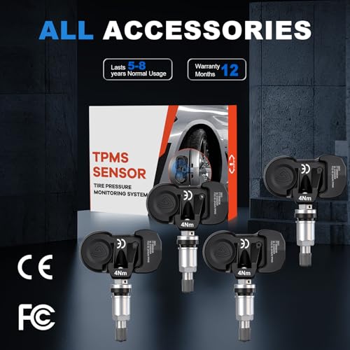 TPMS Sensors Fit for Honda Pre-Programmed Tire Pressure Monitoring 4PCS