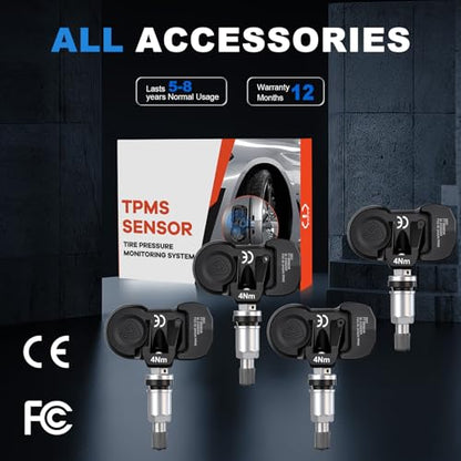 TPMS Sensors Fit for Honda Pre-Programmed Tire Pressure Monitoring 4PCS