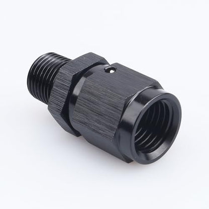 AC PERFORMANCE -4 AN Female to 1/4" NPT Male Swivel Fitting Aluminum Black - color: Black, size: 4AN to 1/4 NPT