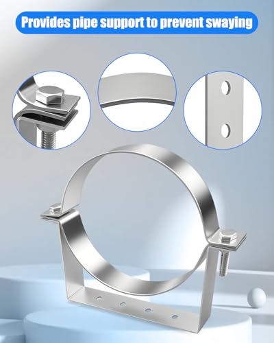 8 Inch Pipe Hanger Chimney Support Bracket - size: Diameter: 8 Inches