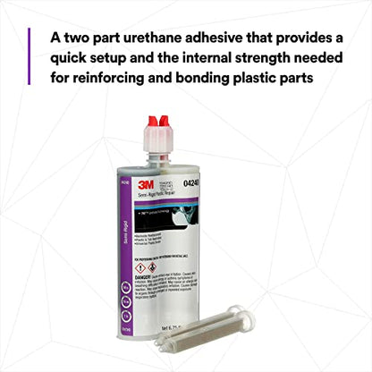 3M Semi-Rigid Plastic Repair 04240, Strong Adhesion, 200 mL Cartridge