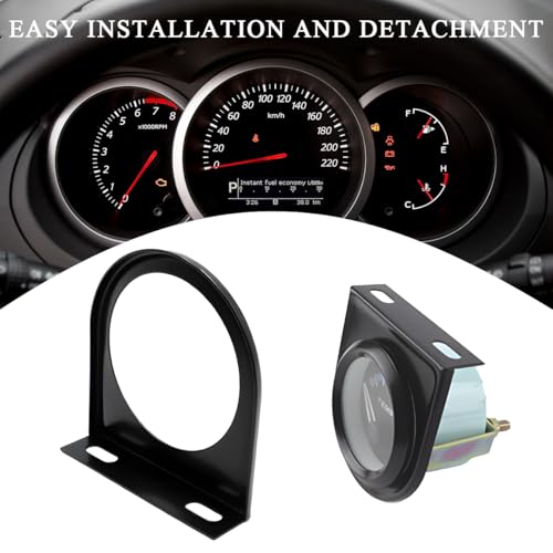 povtii Single Gauge Mounting Panel, 2.1 Inch Gauge Mounting Panel Bracket Pod with Single Hole, Metal Gauge Pillar Bracket Holder for Most Vehicles' Dashboard, Car Accessories - color: 1 PCS