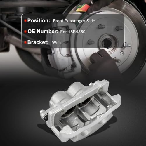 cciyu Front Right Disc Brake Caliper Assembly With Bracket 18B4860 - size: Front Right[18B4860]
