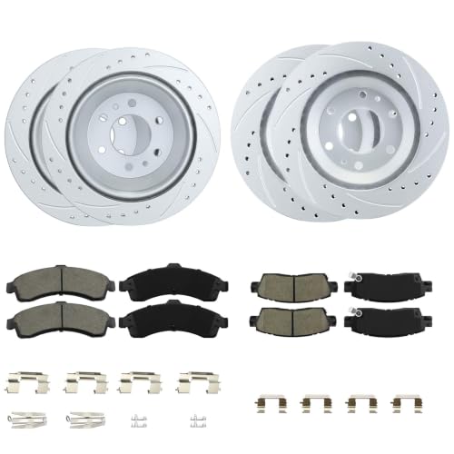 BETTHAND Front And Rear Brake Pads And Rotors Compatible With Chevy, GMC - size: 580019*2+580029*2+D882-7759+D883-L7760