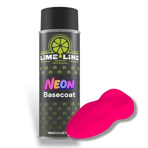 LiME LiNE Premium Automotive Basecoat Aerosol Spray Paint - Fast Drying- Custom Paint, Must Be Clearcoated! (Neon Hot Pink) - color: Neon Hot Pink