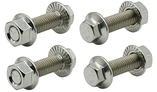 Stainless Steel Flange Screws, Flange Bolts, Exhaust Manifold Hardware Kit (Bolts&Nuts) M10X1.5-35mm (4-Pack)