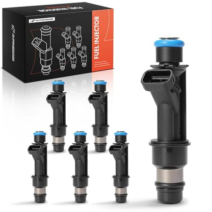 A-Premium 6 Pcs Fuel Injectors Compatible with Chevrolet, GMC, Buick, Saab