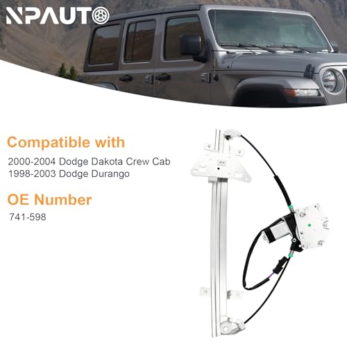 Rear Left Power Window Regulator with Motor for Dodge Dakota Durango 00-04 - style: Rear Driver Side