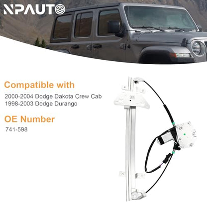 Rear Left Power Window Regulator with Motor for Dodge Dakota Durango 00-04 - style: Rear Driver Side