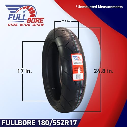 FULL BORE M1 Front Rear Motorcycle Tire Set 120/60ZR17 180/55ZR17 2 Pack - size: 180/55ZR17/ 120/60ZR17