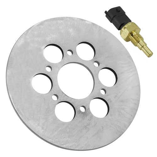 Caltric Rear Brake Caliper and Disc Rotor with Pad Compatible with Yamaha Rhino 660 YXR660 4X4 2004-2007
